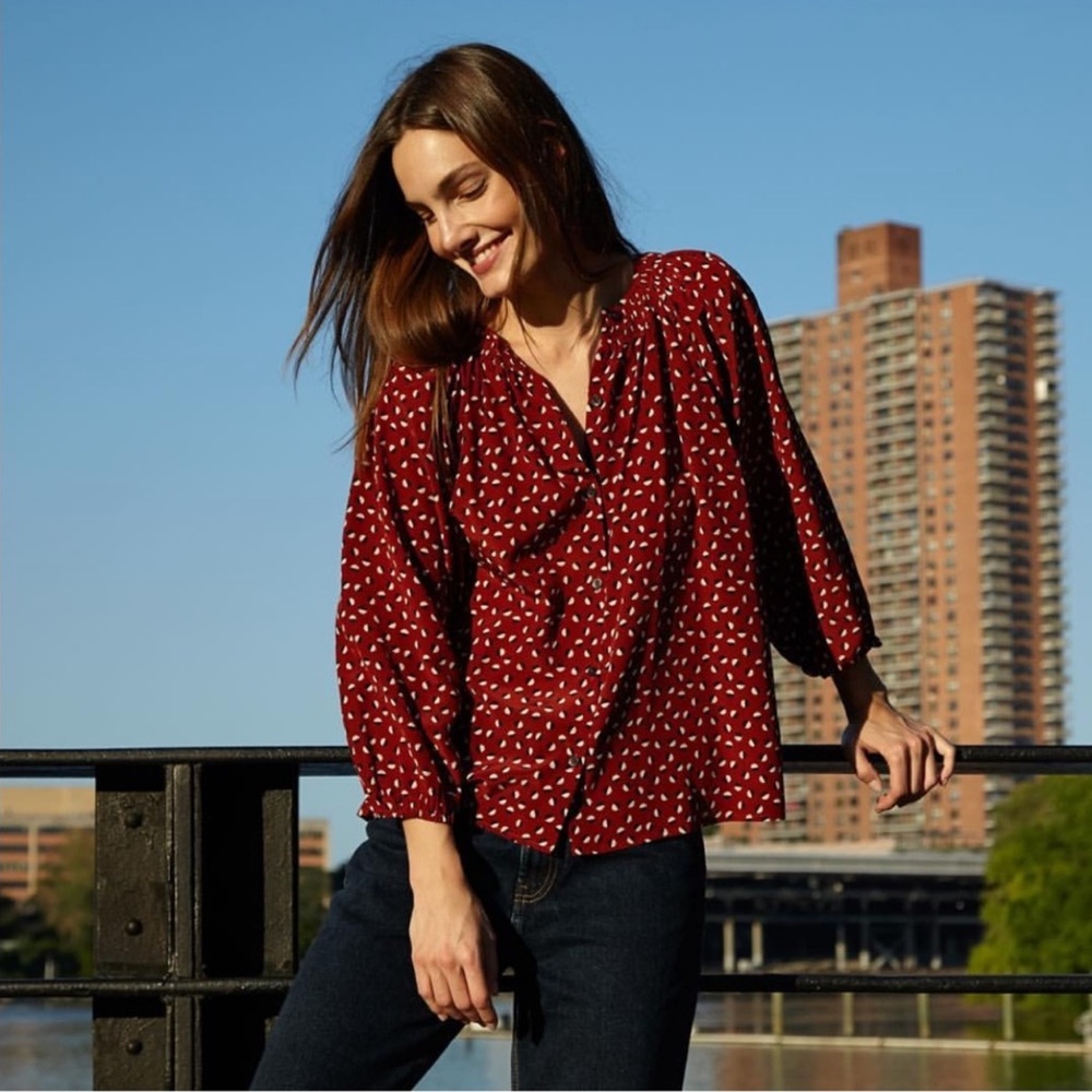 Tucker NYC The Classic Blouse Mod Dot Size XL